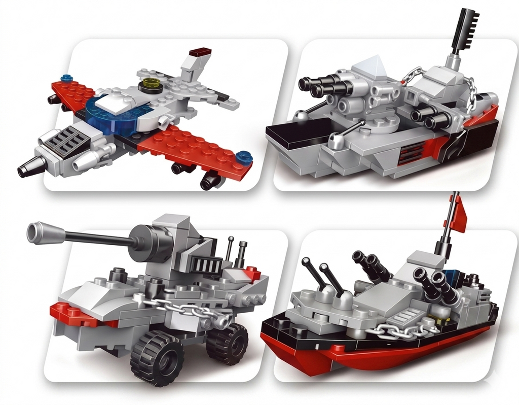 13-in-1 Naval Ship & Military Brick Set