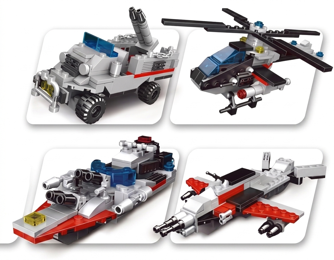 13-in-1 Naval Ship & Military Brick Set