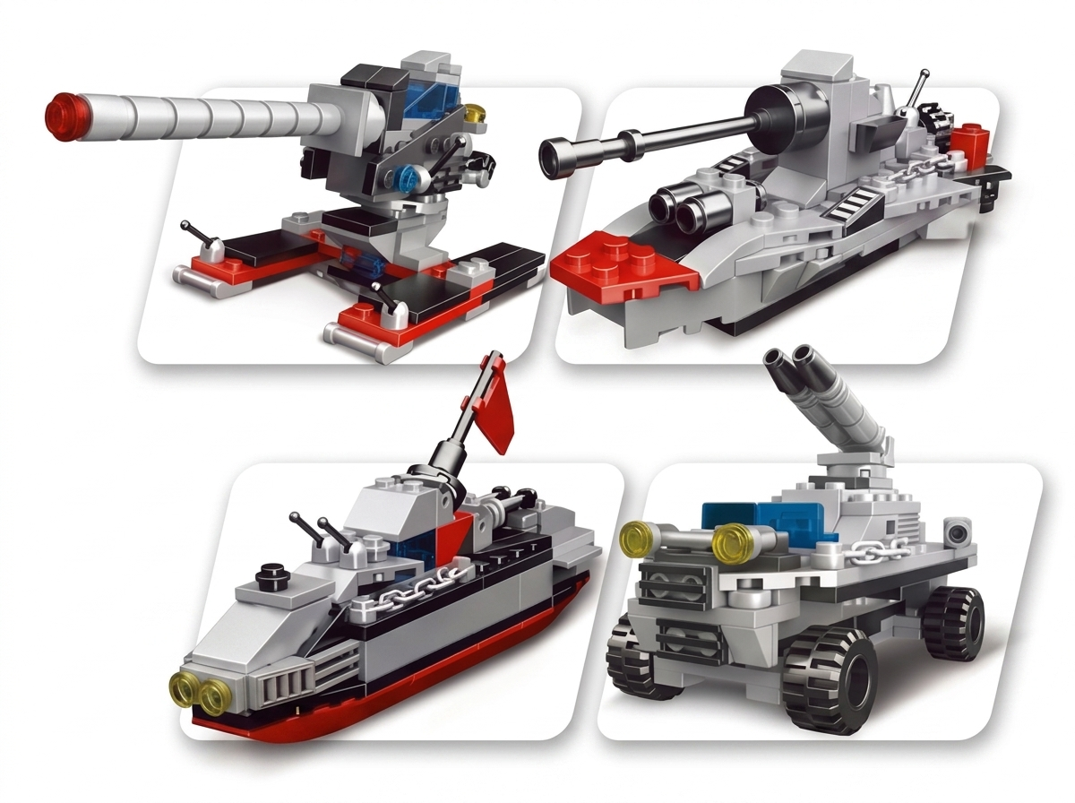13-in-1 Naval Ship & Military Brick Set
