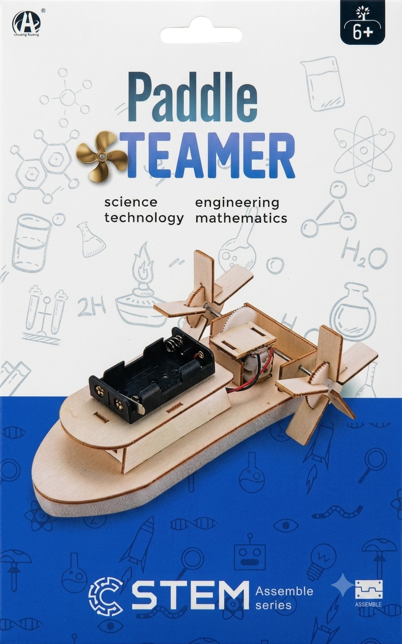 DIY STEM Wooden Model Kit - Paddle Steamer