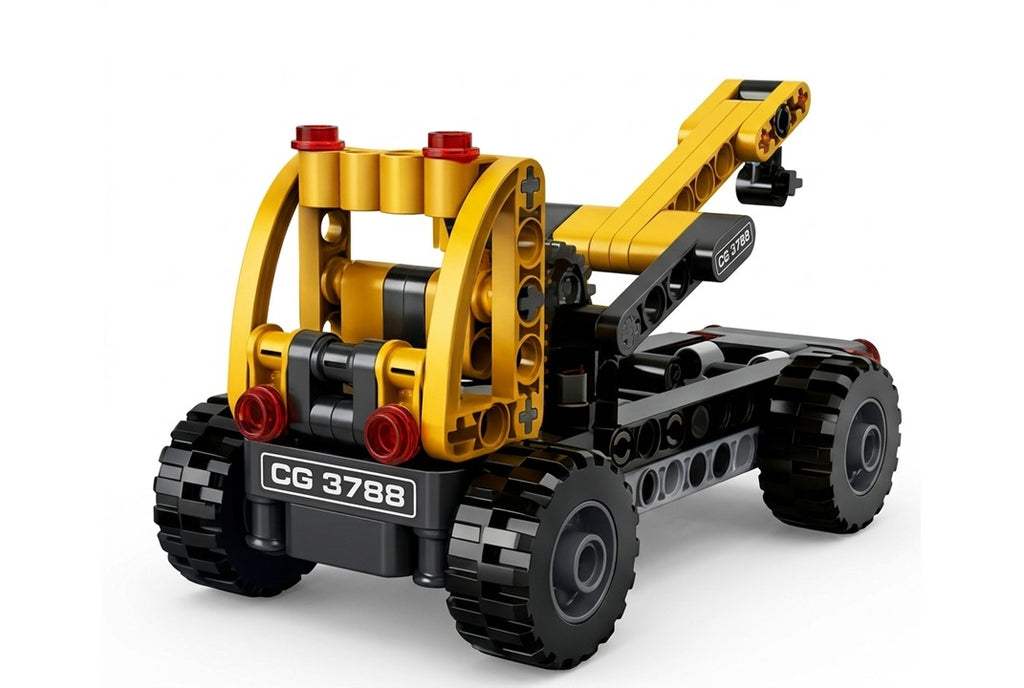 COGO 3090 Construction NeoTown 3-in-1 Building Block Set – Lorry Crane, Tow Truck & Digger (235 Pieces)