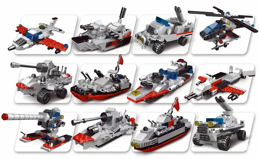 13-in-1 Naval Ship & Military Brick Set