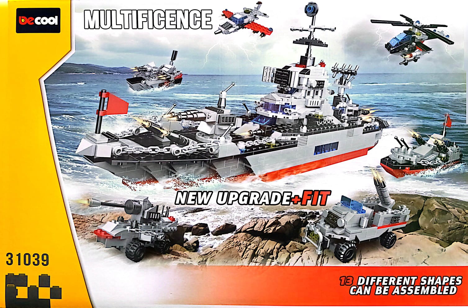 13-in-1 Naval Ship & Military Brick Set
